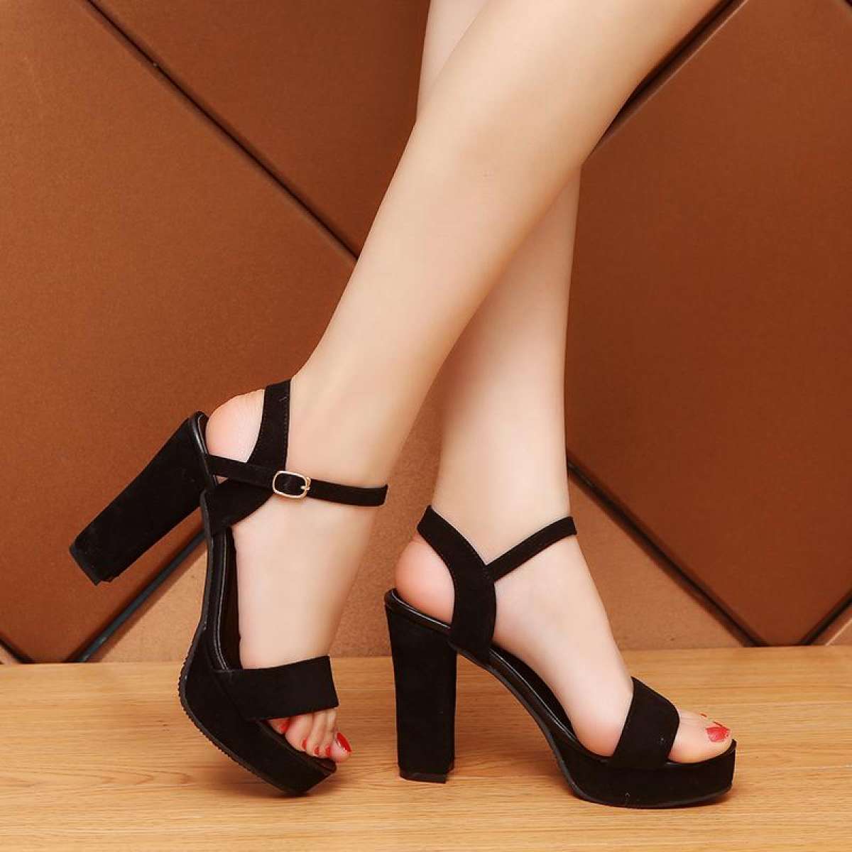 GIày Sandal Nữ Đẹp Cao Gót Đi Tiệc Cao Cấp Đế Vuông Trụ Êm Chân Chuẩn 12 Phân 12 cm CTS-CG