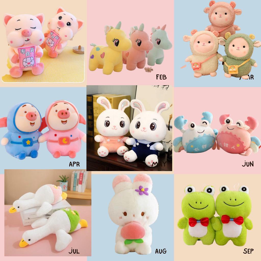 Thú nhồi bông mini giá rẻ dễ thương dùng trang trí - Size 20cm - Quà tặng gấu bông mini đáng yêu êm mịn
