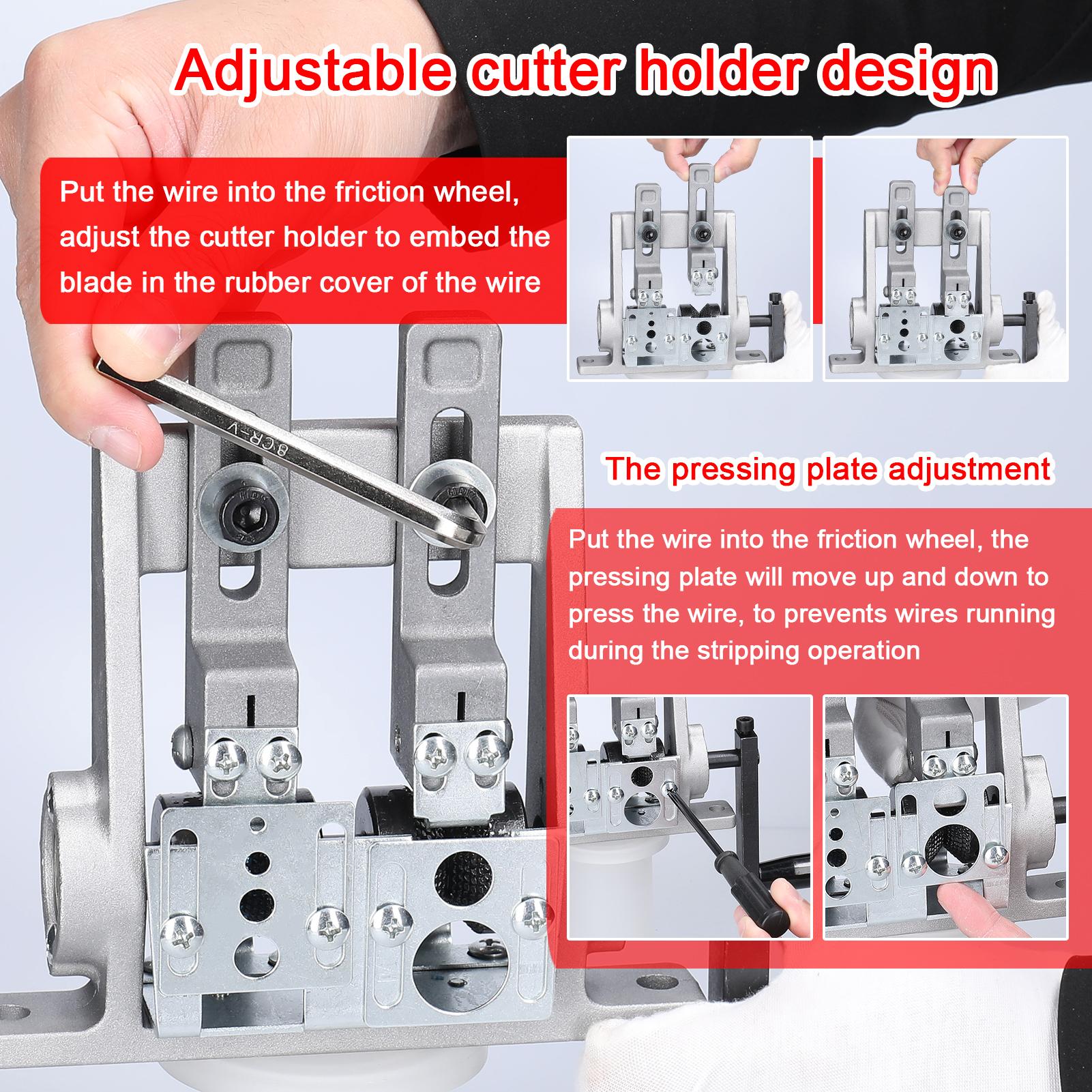 Double Drive Wire Stripping Tool Professional Wire Stripper High-speed Steel Blade 1-21mm Home Wire Cable Wire-stripping Machine