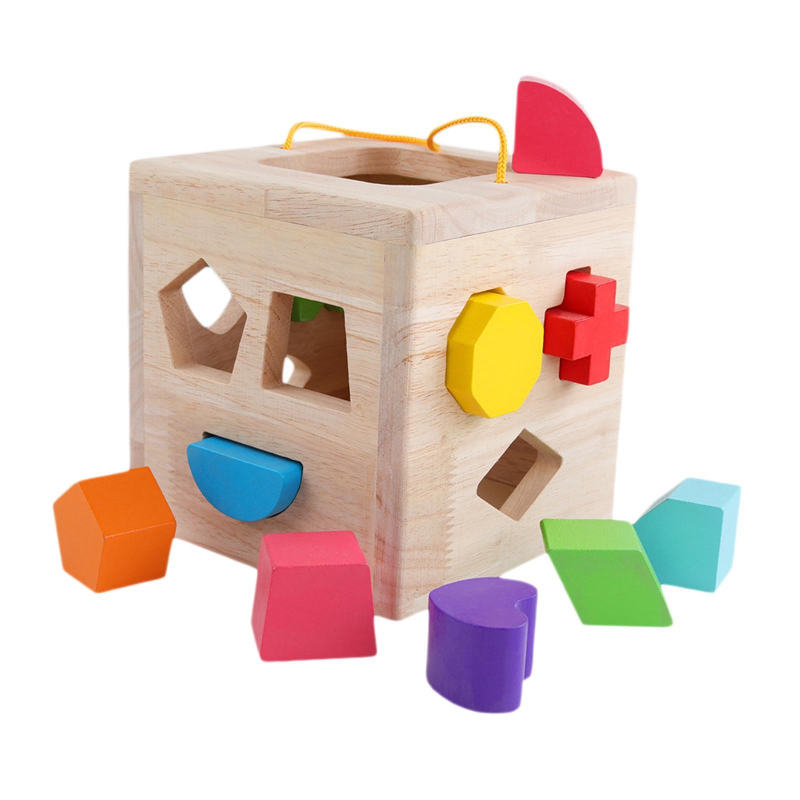 Geometric Blocks Sorting Box Puzzle Geometric Block Sorting Shape Sorter Toy for Party Favors