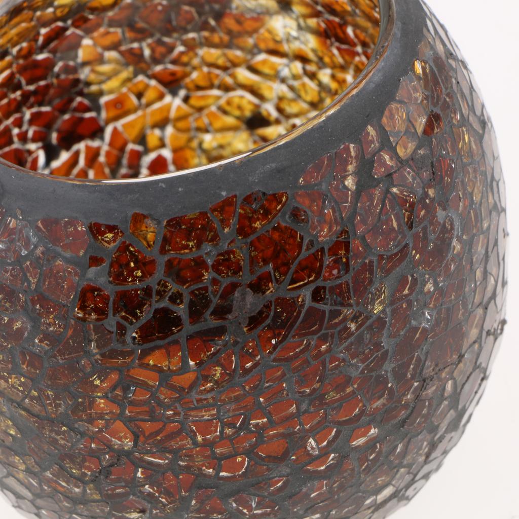 Mosaic Glass Votive Candles Tea Lights Holder Candlestick Bowl #1