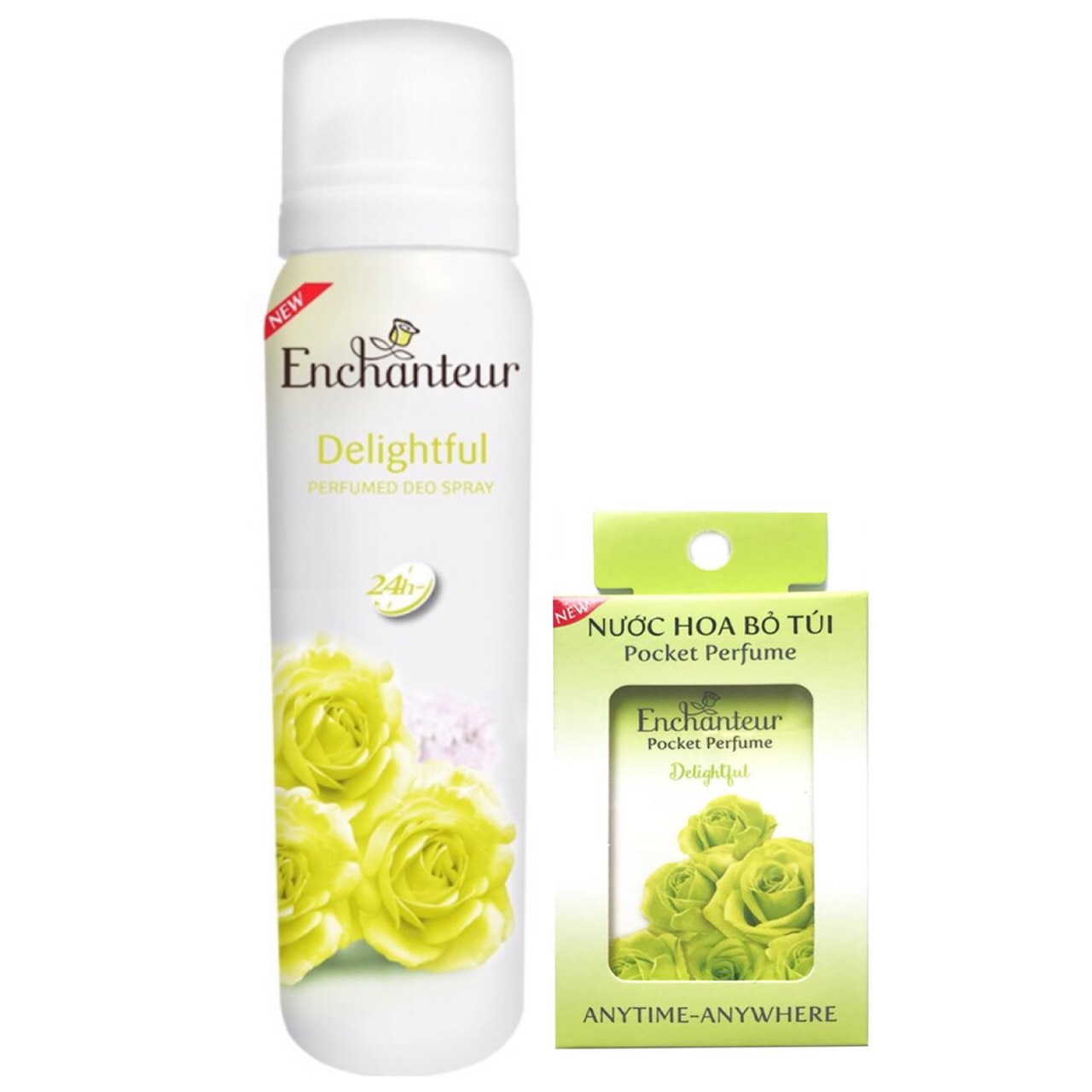 Combo Enchanteur Delightful: Xịt khử mùi 150ml +Nước hoa bỏ túi 18ml