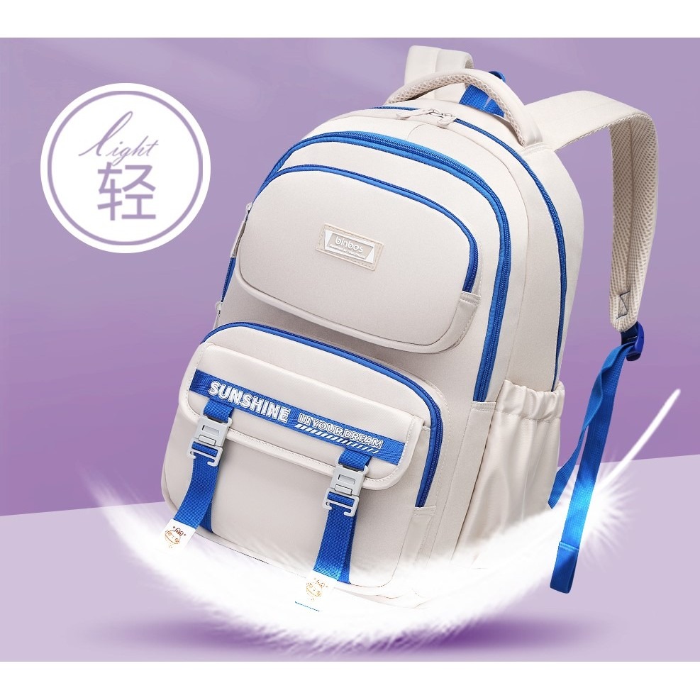 BINBES - B-3530 Balo học sinh siêu nhẹ, chống thấm nước, Cặp sách học sinh chính hãng