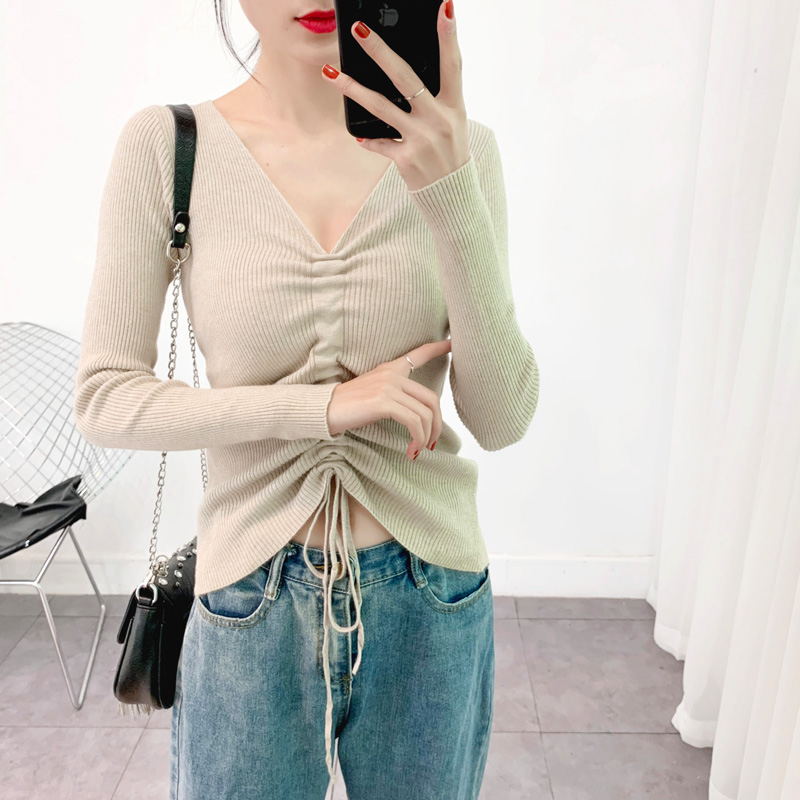 Áo len nữ cổ tim trẻ trung kiểu dáng Hàn Quốc Haint Boutique HB35