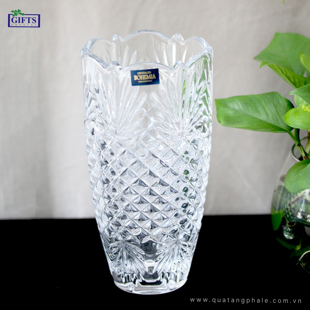 Bình hoa Vega Pha lê bohemia Tiệp khắc 20cm