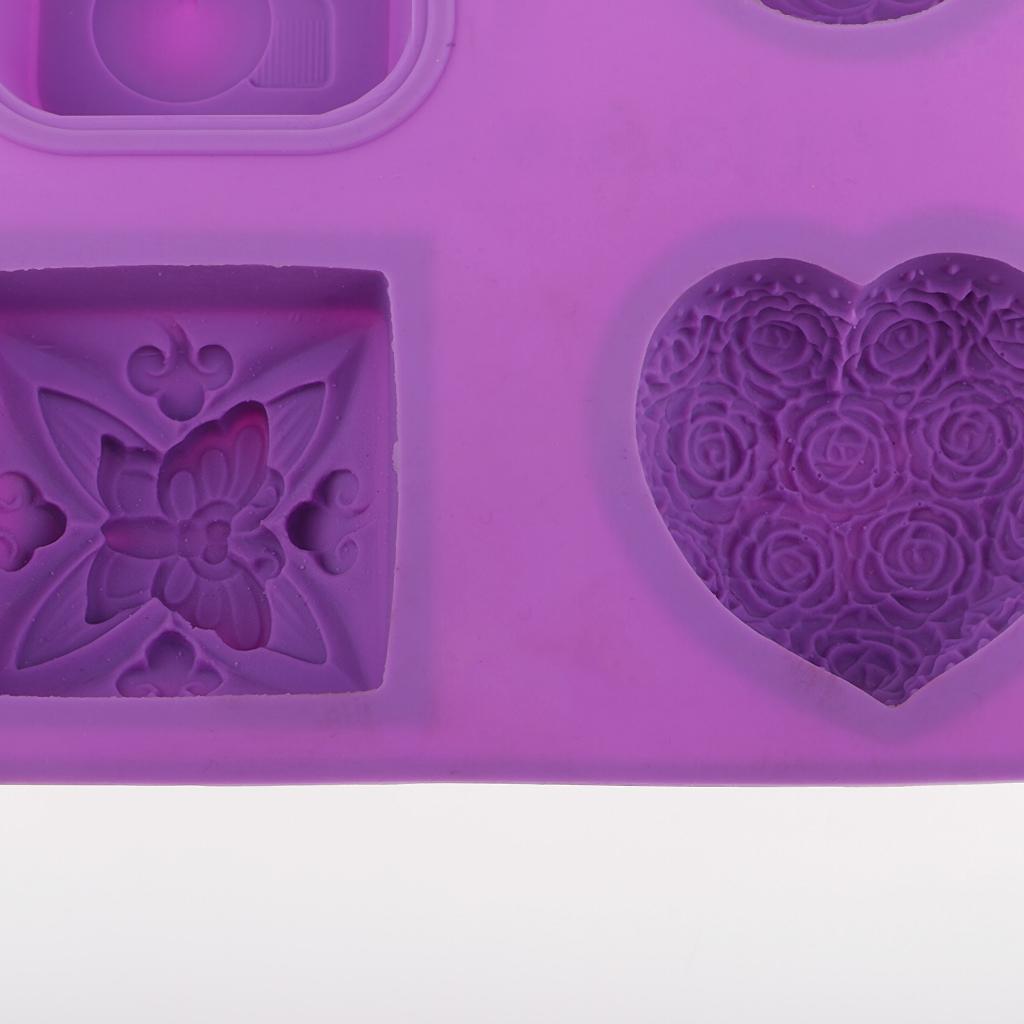 Square Rectangle Oval Heart Shapes Fondant Silicone Mold for Sugarcraft, Cake Decoration, Chocolate, Baking Mold, Sugarpaste, Soap Making, Icing Tray