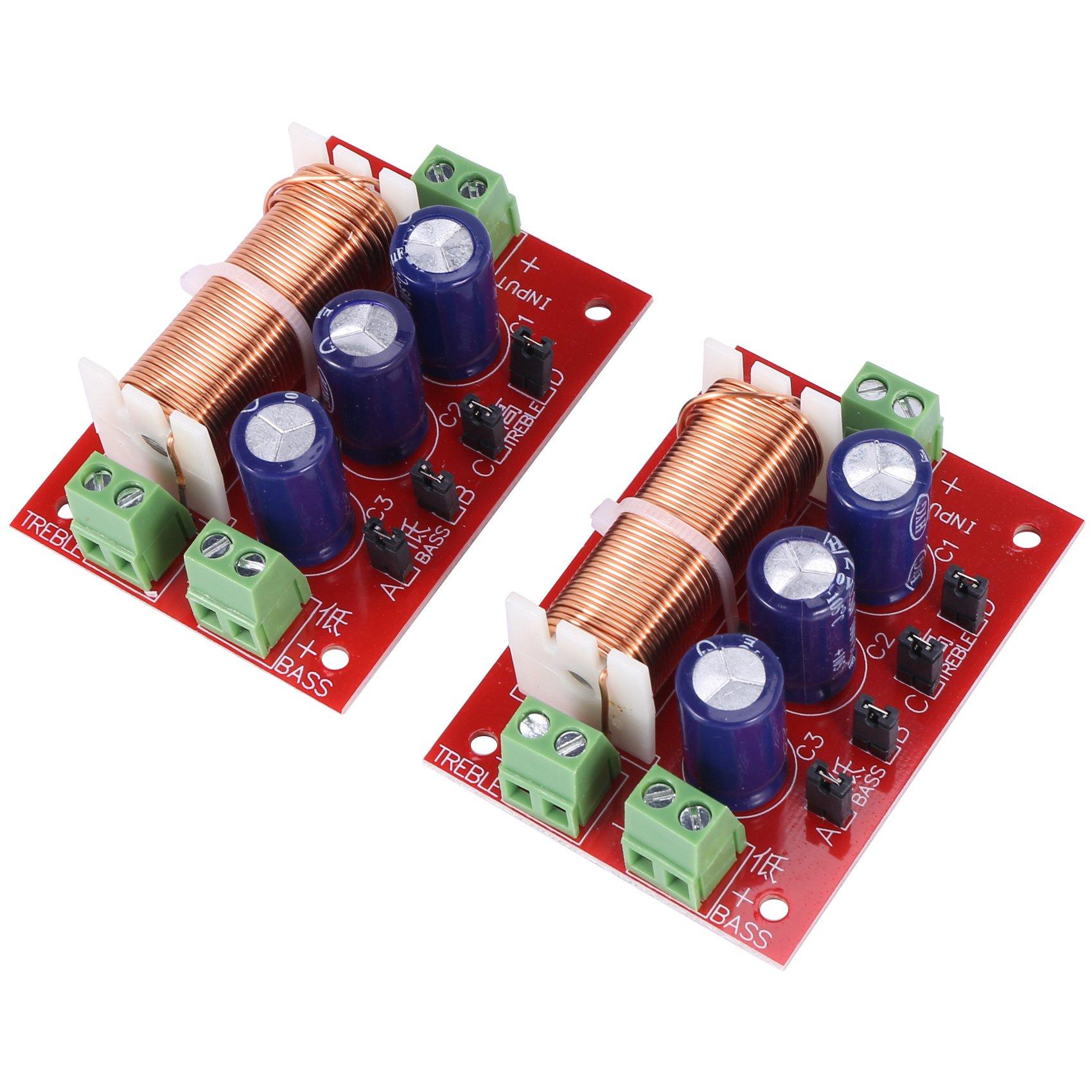 2 Chiếc Loa 400W Đeo Chéo 2 Chiều Điều Chỉnh Âm Thanh Tweeter Bass Lọc Bộ Phân Tần Cho 2-16Ohm