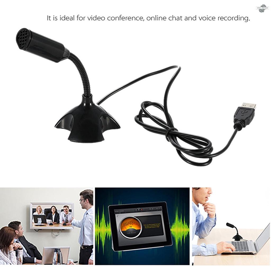 USB Desktop Microphone 360° Adjustable Microphone Support Voice Chatting Recording Mic for PC Mac with a USB port