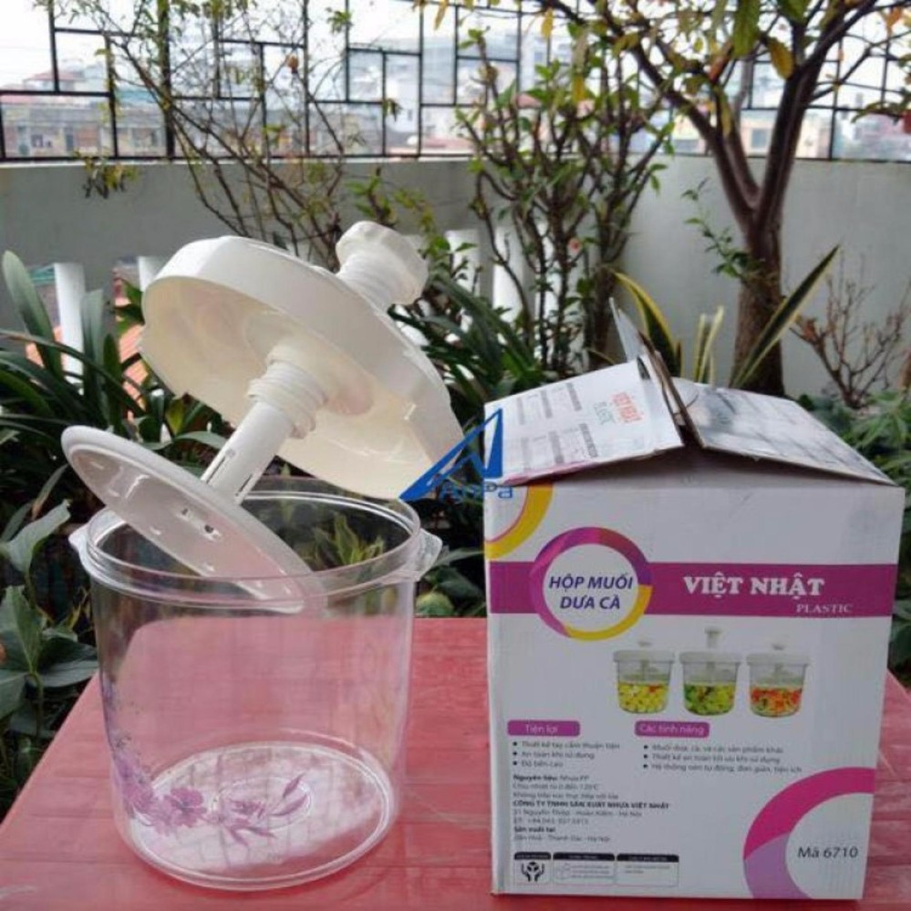 Lọ làm muối dưa cà Việt Nhật dung tích 3L & 5L