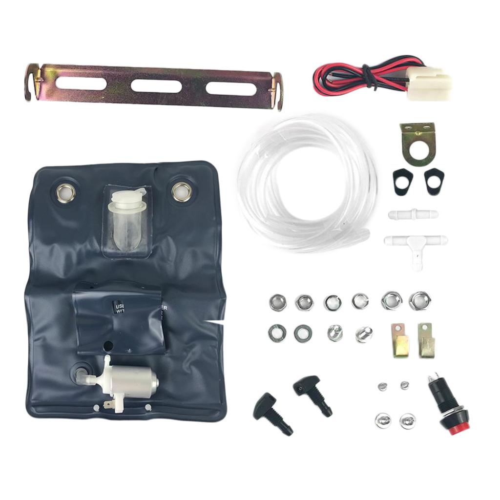 Windshield Washer Fluid Reservoir Bag Tank with Cap Replacement for Car Bus