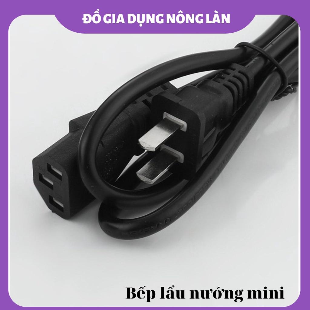 Bếp Lẩu Nướng Mini 2 Ngăn SHABAN Cao Cấp 2 In 1 Siêu Chống Dính, nồi lẩu nướng hàn quốc NONGLAN