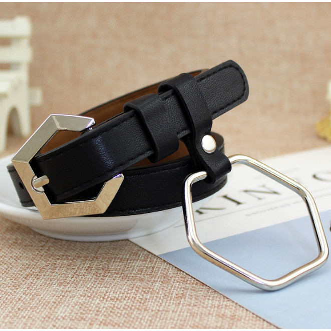 Thắt lưng nữ mặt hình lập phương cá tính TTL43