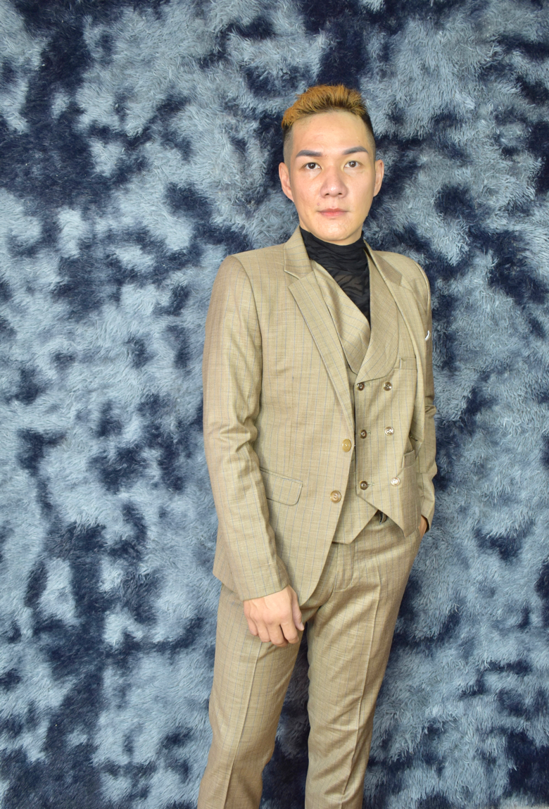 Combo bộ vest nam màu nâu ôm body