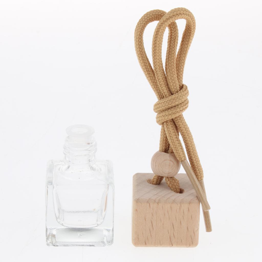 4pcs 6ml Car Hanging Perfume Bottle Essential Oil Bottle Pendant Decor Vials
