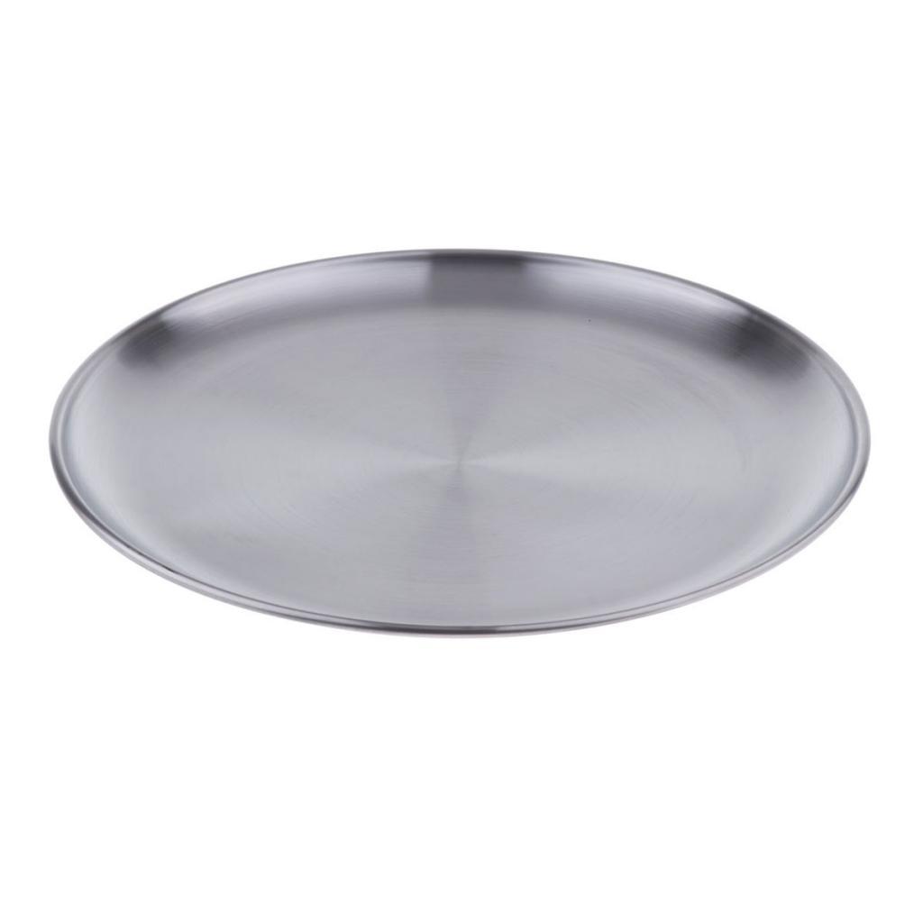 2x Stainless BBQ Meat Fruit Plates For Kitchen Restaurant Wedding Party