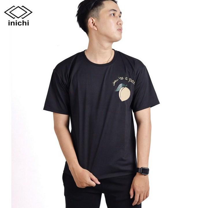 Áo thun INICHI unisex tay lỡ form rộng phong cách, in hình quả đào - IC649