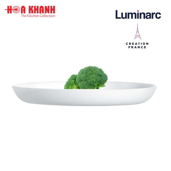 Đĩa Thủy Tinh Luminarc Lines 25cm đựng thức ăn, cường lực, chịu nhiệt - Bộ 3 đĩa - Q1666