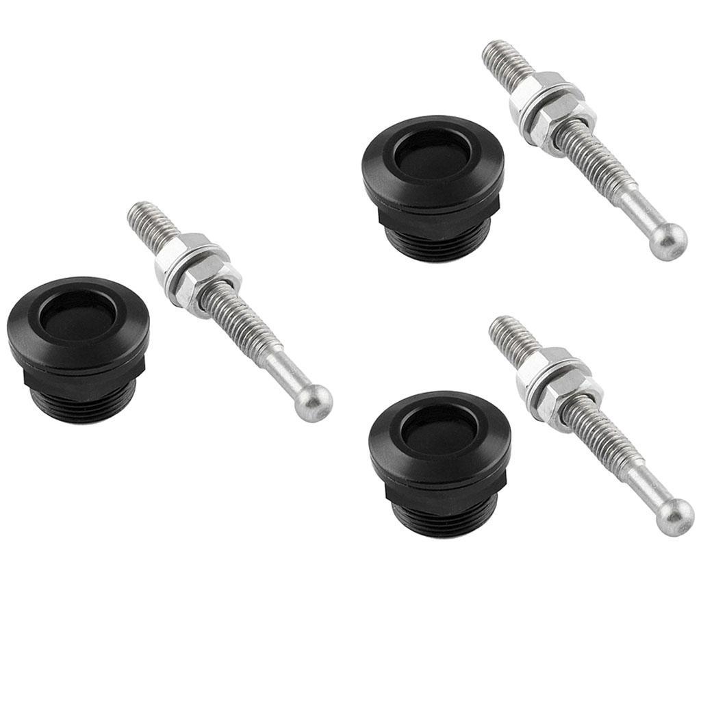 3Pcs 22mm Quick Release Latch Fastener Hood Push Button Billet Pins Lock＋Screws