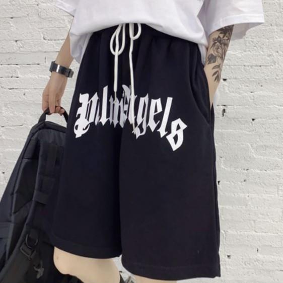 Quần short thun Unisex, quần đùi nam nữ in chữ cá tính shopanamy - L
