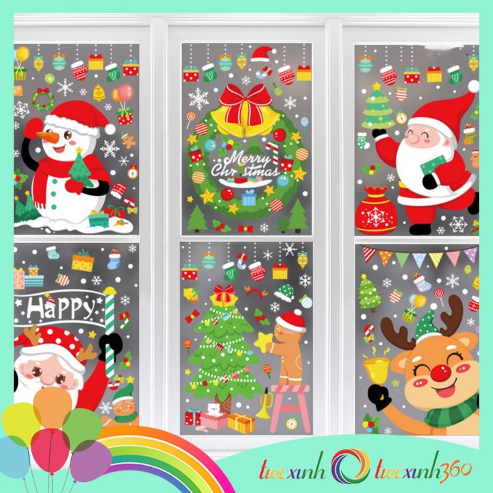 Decal tĩnh điện trang trí Noel 20 x 30 cm