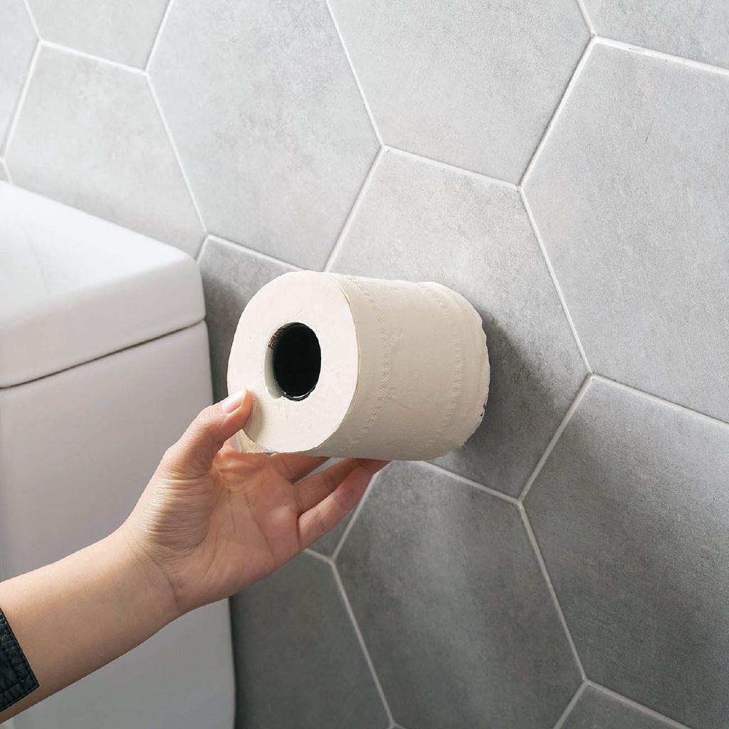 Giá treo cuộn giấy vệ sinh gắn tường khắc hình mèo ngộ nghĩnh thú vị