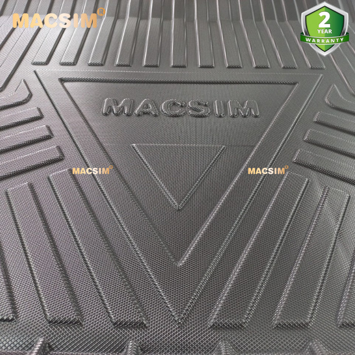 Thảm lót cốp xe ô tô (qd) Audi Q3 2018- 2022 chất liệu TPV thương hiệu Macsim màu đen loại 2