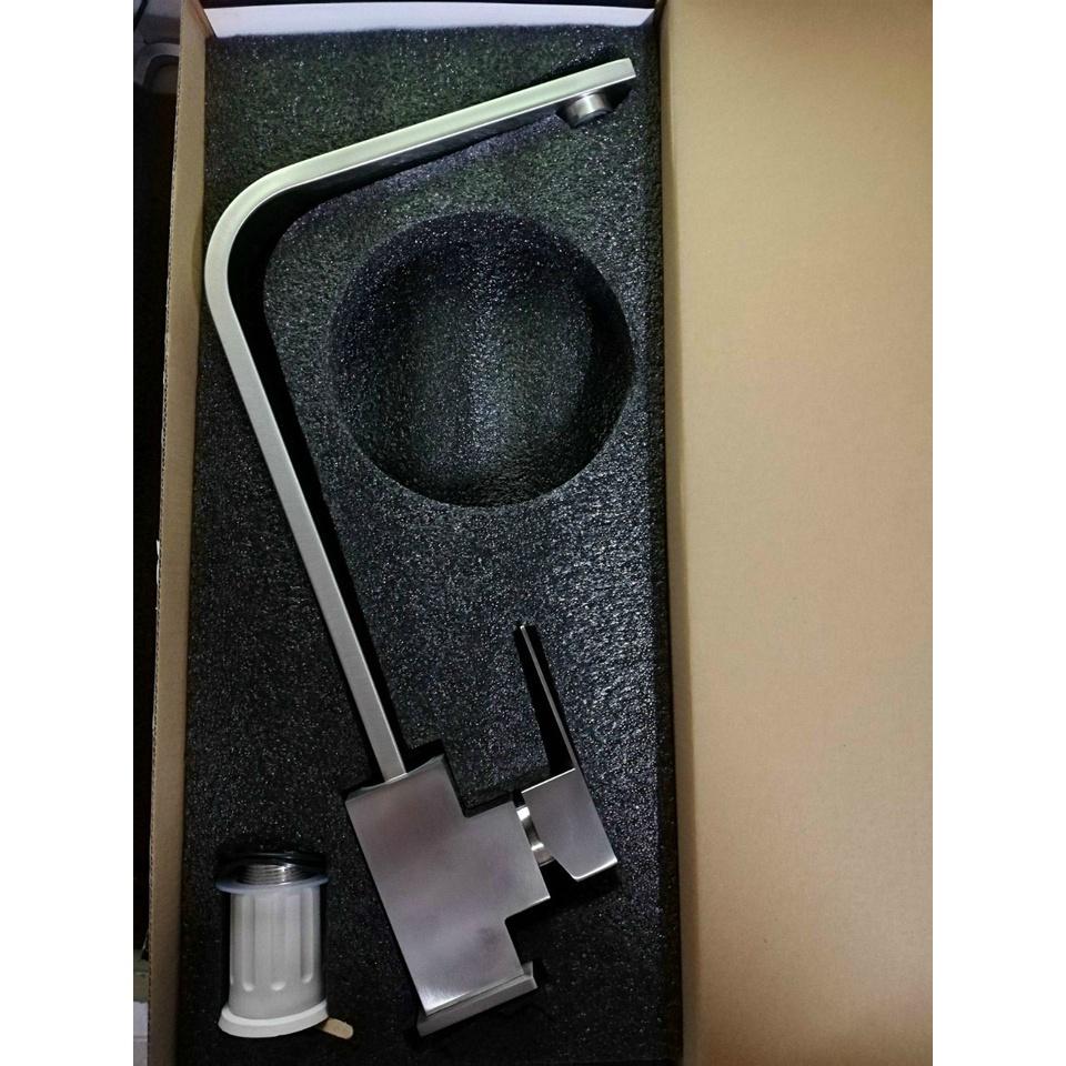 Vòi Rửa Chén Nóng Lạnh Gắn Chậu Thân Vuông Inox Sus 304