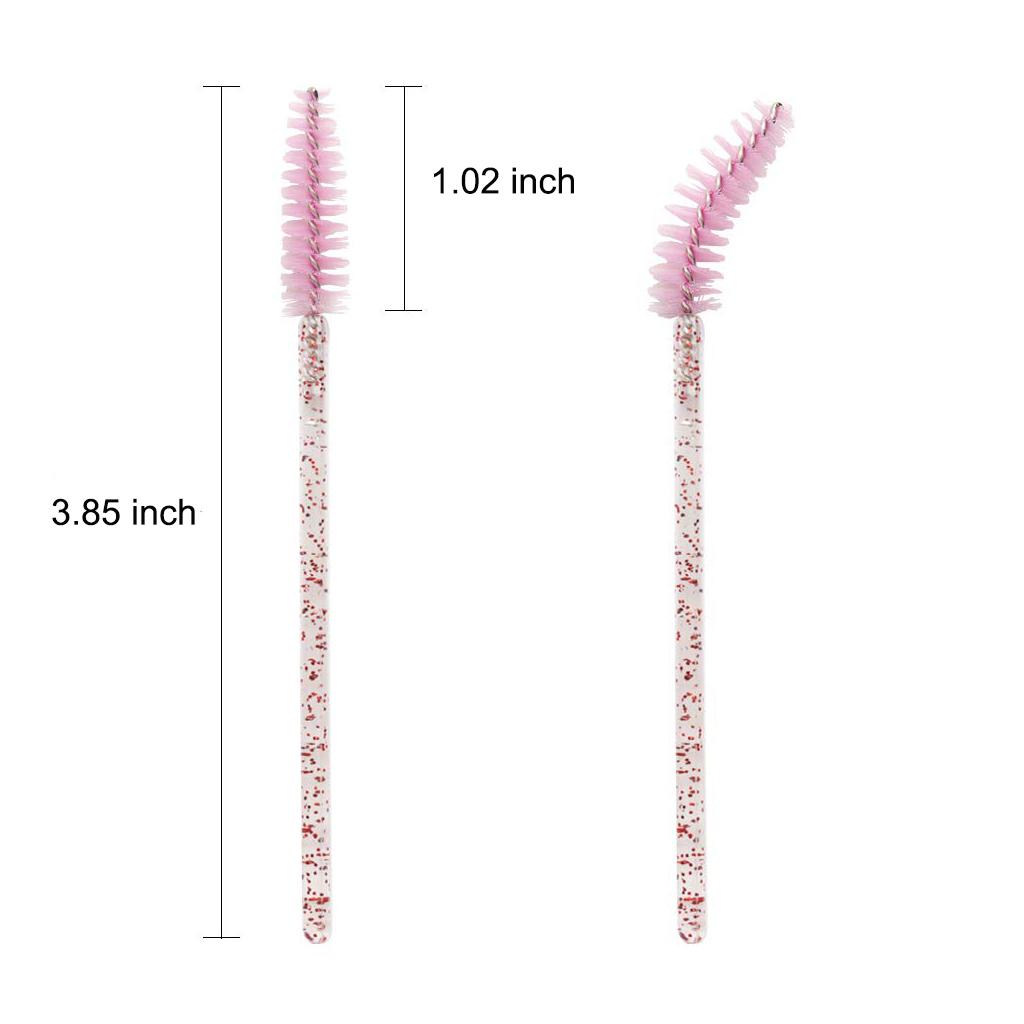 200-pack Eyelash Brush Disposable Mascara Wands Crystal Applicators