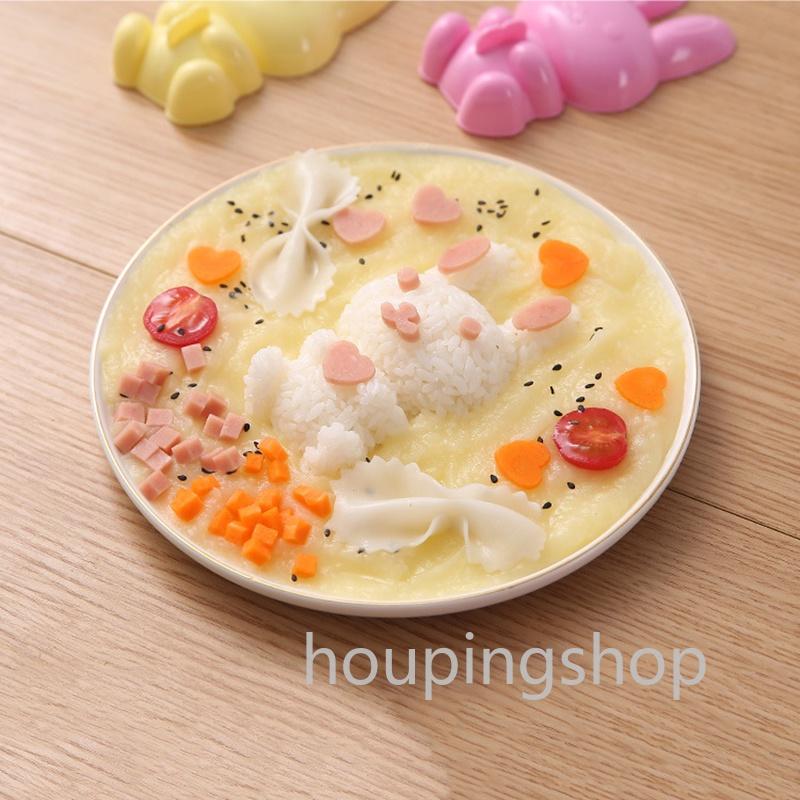 1 Set Khuôn Nhựa Làm Bánh Mì Hình Thỏ Sáng Tạo