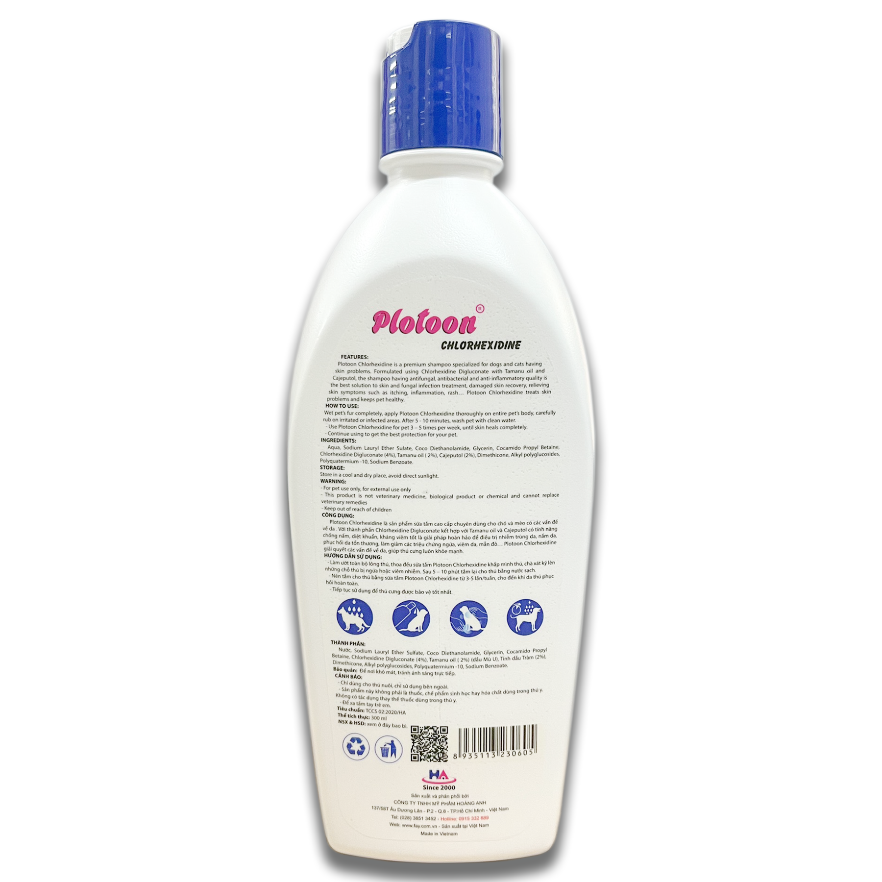 Dầu Tắm Plotoon Chlorhexidine 300ml