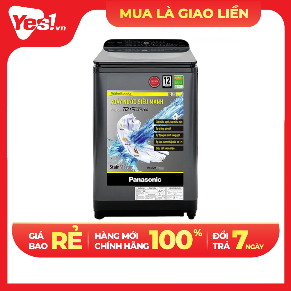 [Chỉ Giao Tại HCM] - Máy Giặt Cửa Trên Panasonic 11KG NA-FD10AR1BV - Hàng Chính Hãng