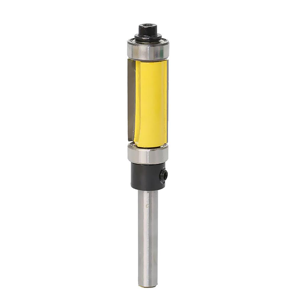 Pack of 2 Flush Trim Pattern Router Bit 1/4'' Shank Top Bottom Bearing
