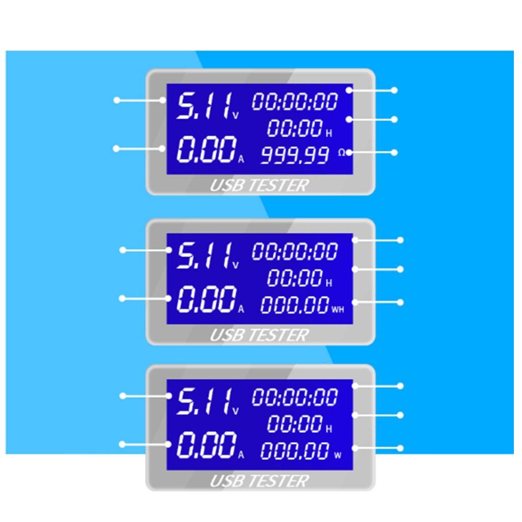 Portable Power  USB Voltmeter Ammeter Capacitance