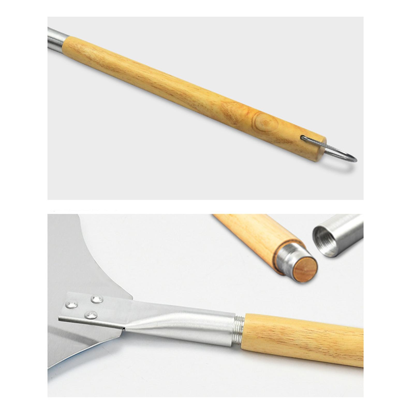 Stainless Steel Pizza Peel Kitchen Baking Tools Pizza Paddle Wooden Handle