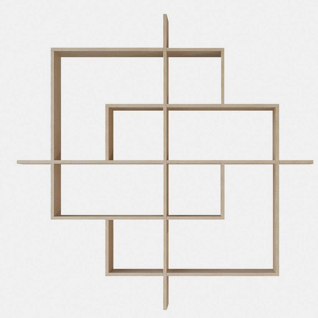 Kệ gỗ trang trí trưng bày hiện đại SMLIFE Wadih