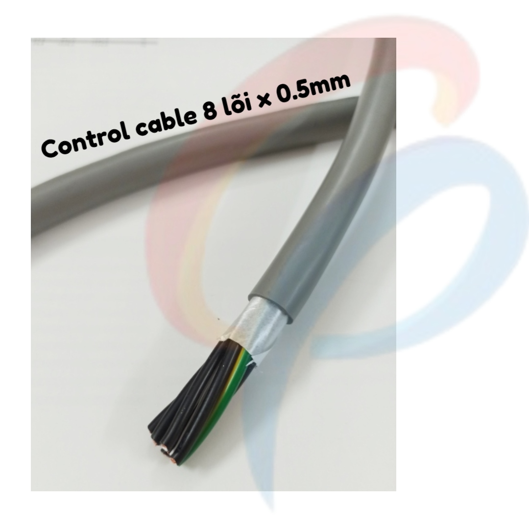 Cáp điều khiển 8 lõi x 0.5mm không lưới chống nhiễu điện áp 500 volt vỏ bọc PVC