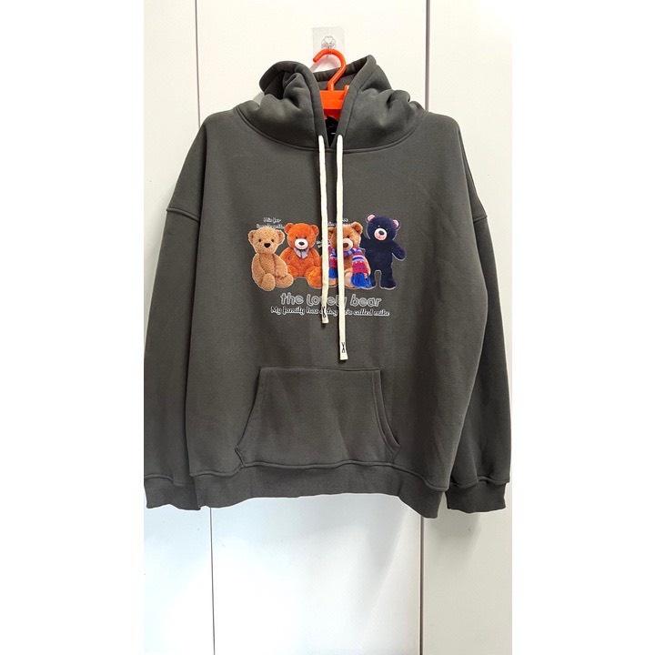 Áo Hoodie hình gấu 2 lớp - Áo hoodie bigsize lót nỉ dày dặn