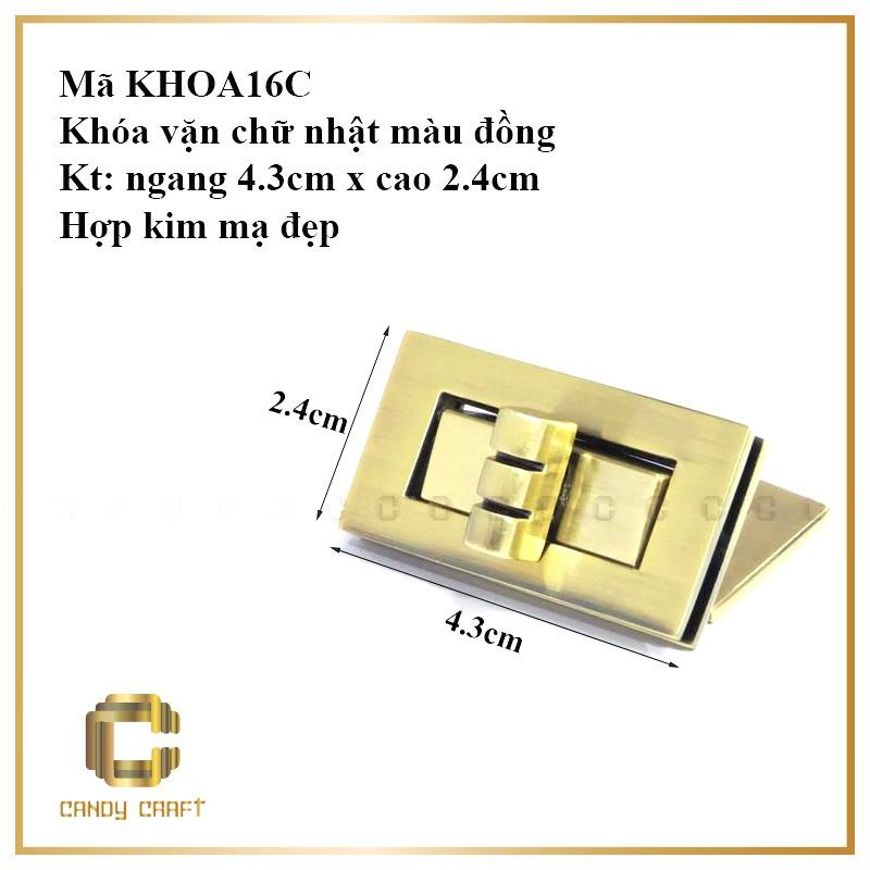 KHÓA VẶN CHỮ NHẬT 4.3CM