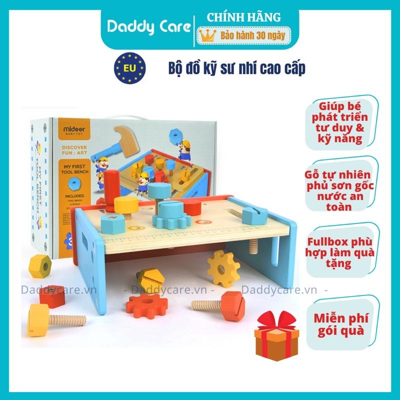 Bộ đồ chơi kỹ sư bằng gỗ Tool Bench set Mideer bộ đồ chơi nhà hướng nghiệp cho bé