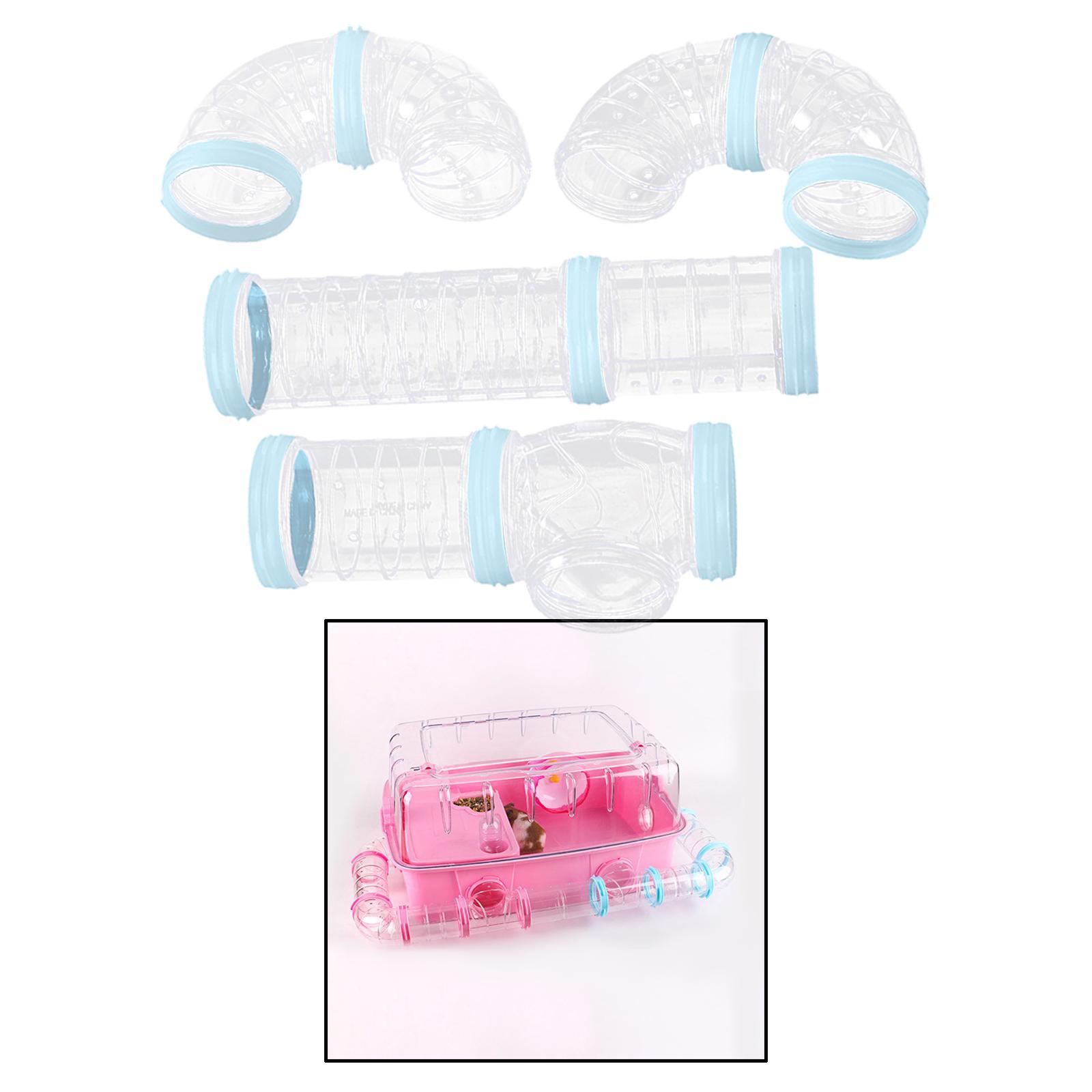 8Pcs Hamster Tubes Set Connected Tunnels DIY