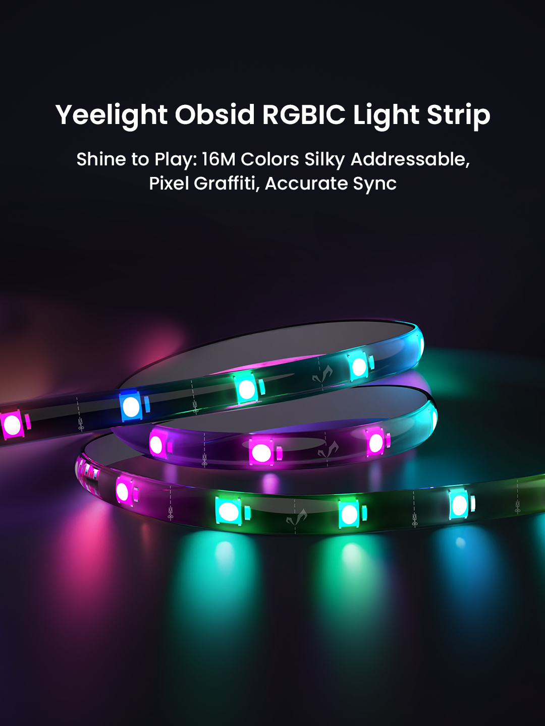 Hình ảnh [NEW 2024] Đèn led dây trang trí thông minh Yeelight Obsid RGBIC - Hỗ trợ Matter, Homekit - NK Chính Hãng
