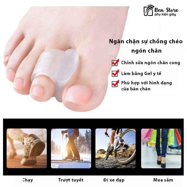 Cặp Dụng cụ tách ngón chân giúp giảm đau tiện dụng bền bỉ #sil68