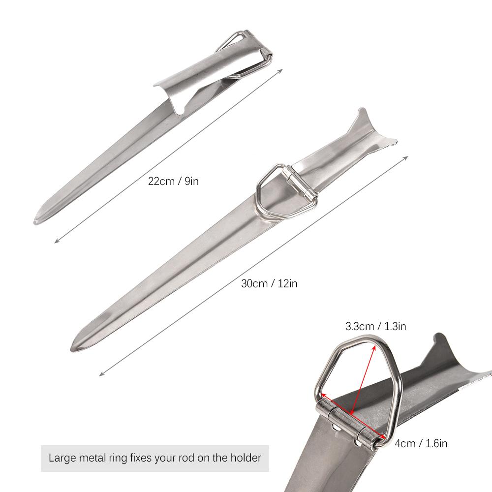 Cần câu cá gấp bằng thép không gỉ 12 inch