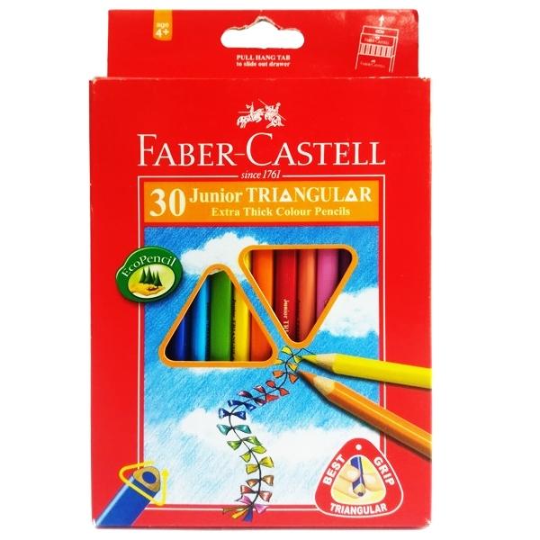 Faber - Castell - 11653830 - Chì Màu Junior Triangular - 30 Màu Dài Chuốt