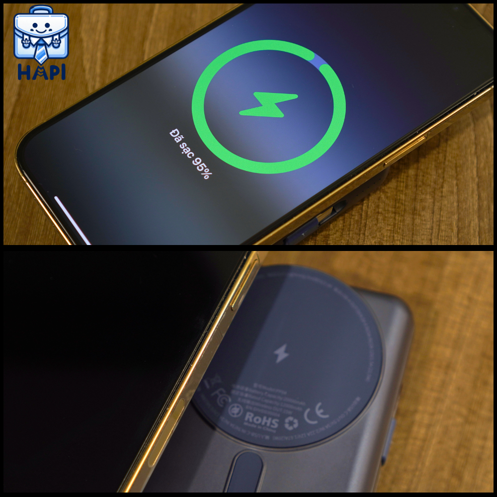 Sạc dự phòng hàng chính hãng WiWU Trunk Series 5-in-1 Wi-PP04, cáp C/L, sạc không dây 15W