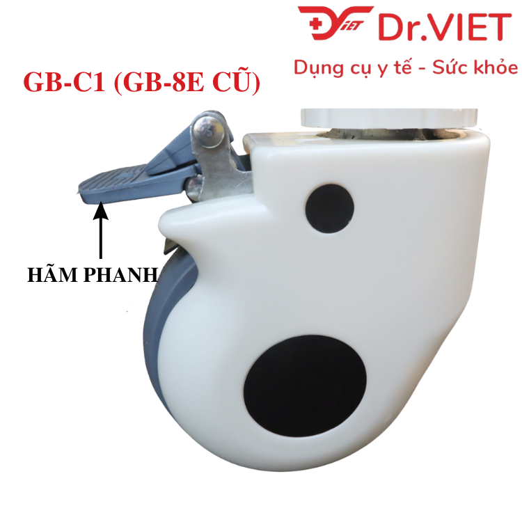 Giường y tế 1 tay quay LUCASS GB-C1 (GB-8E) Chính hãng- Hỗ trợ nâng đầu hạ đầu, giao hàng toàn quốc Sản xuất trên công nghệ dây chuyền hiện đại của Mỹ