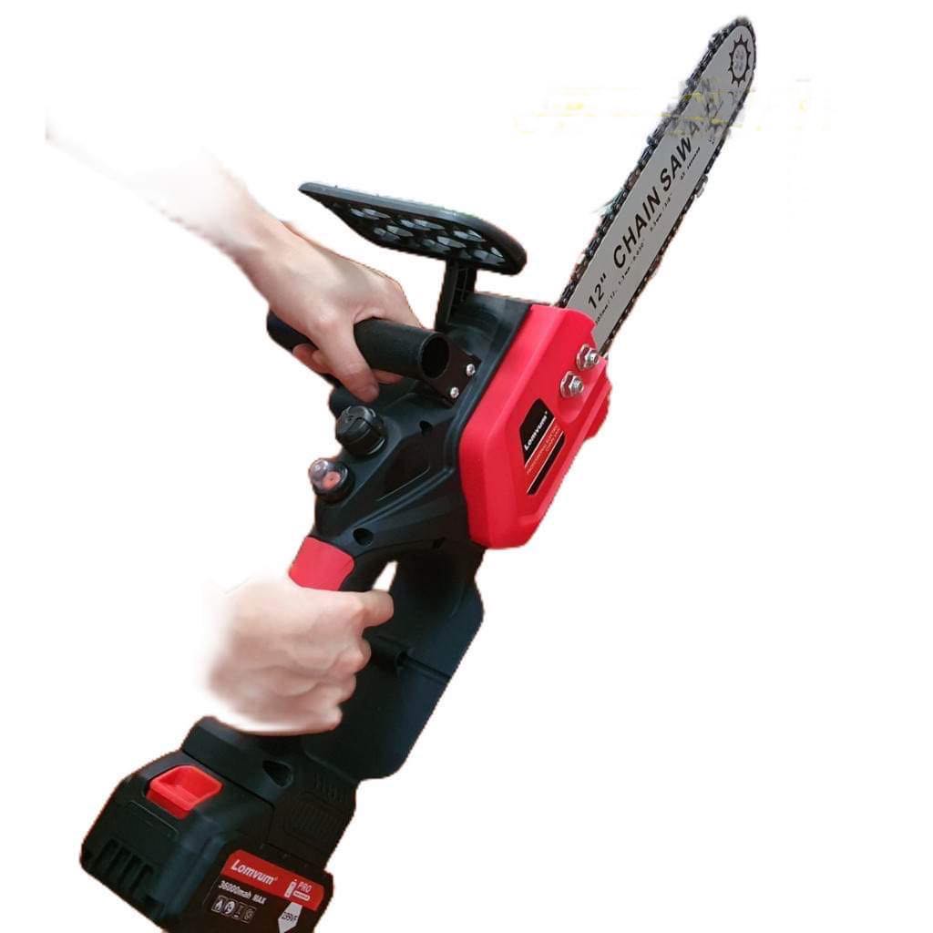 Máy Cưa Xích Cầm Tay Dùng Pin Lam Xích 12 Inch - Pin 10 Cell Dung Lương Lớn