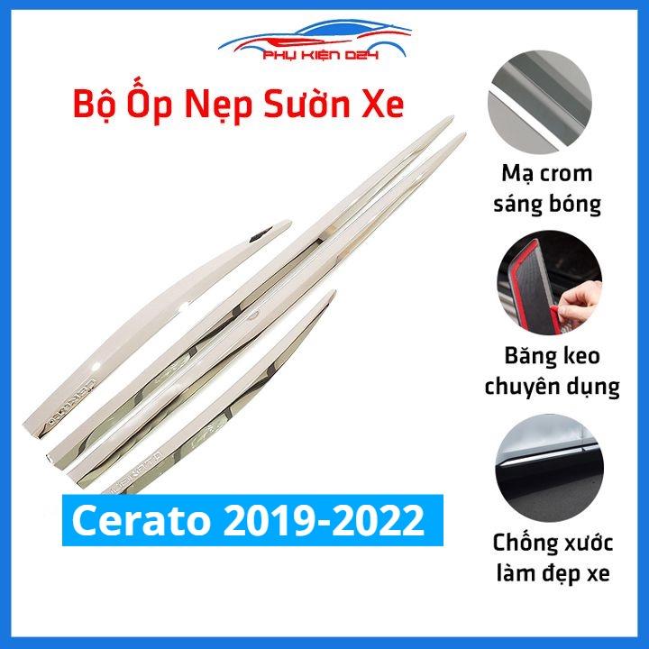 Bộ ốp nẹp sườn Cerato 2019-2020-2021-2022 mạ crom trang trí làm đẹp xe