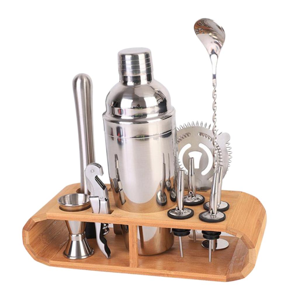 Bartender Kit Cocktail Shaker Bar Set,12-in-1 Stainless Steel Utensils Tools