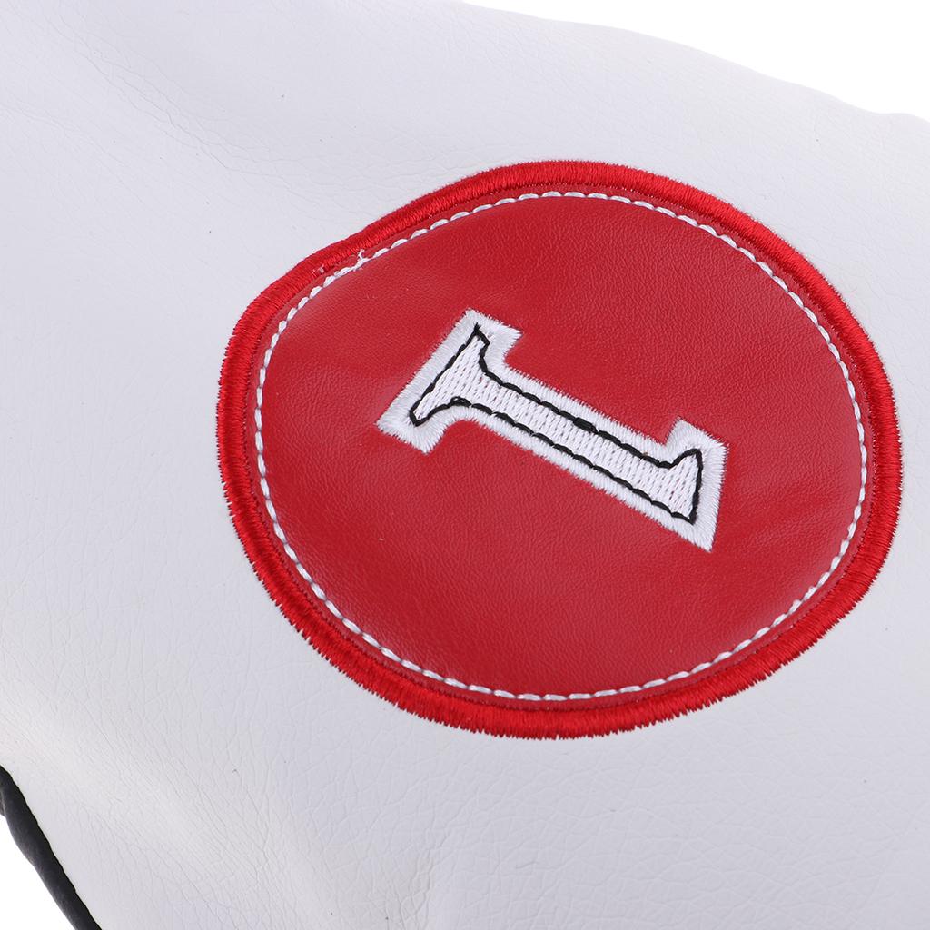 PU Golf Wood Head Cover Set For Golf Driver Fairway Hybrid White